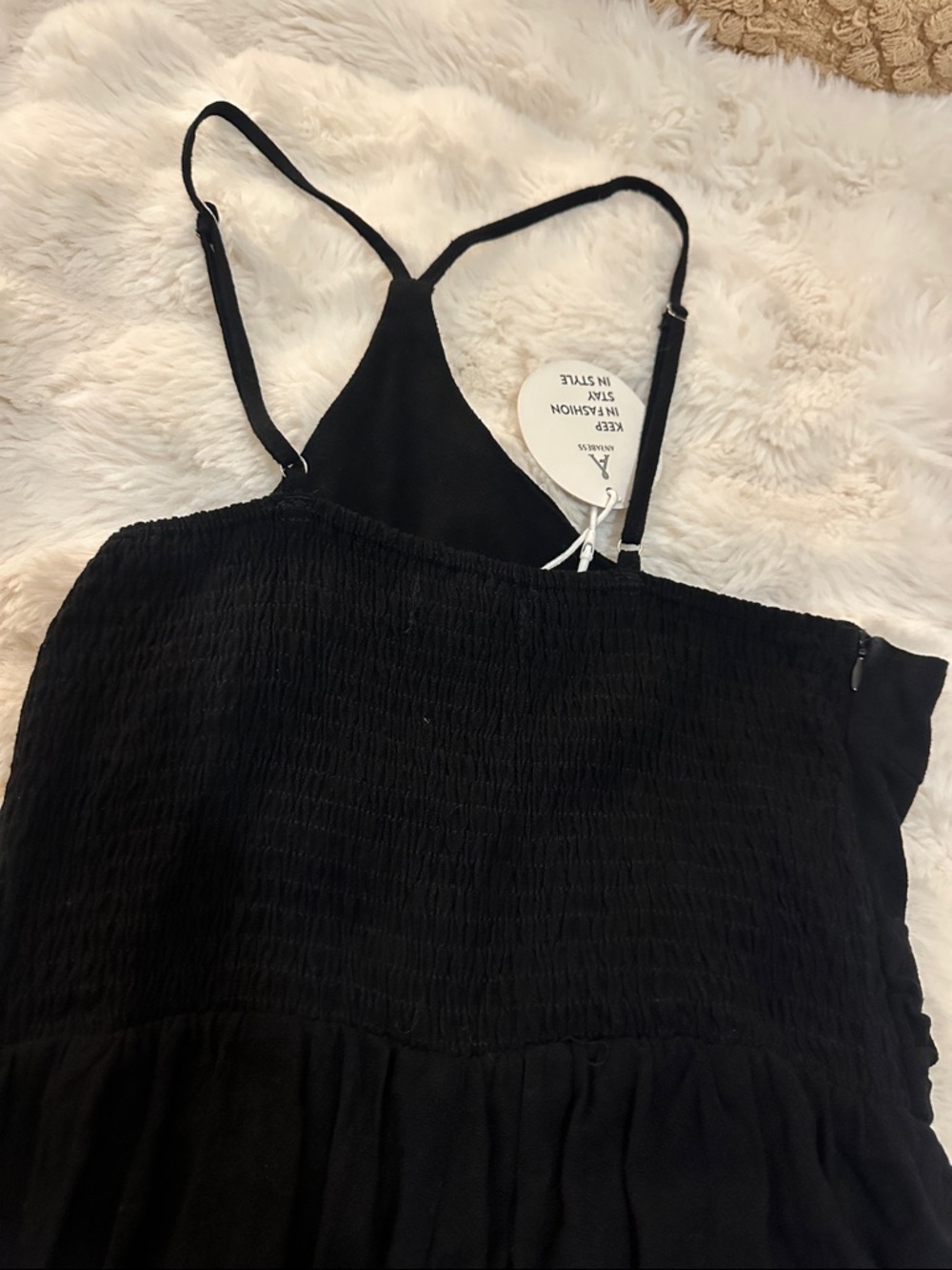 Black Spaghetti-Strap Wide-Leg Jumpsuit - Sleek Evening Romper - Picture 7 of 10